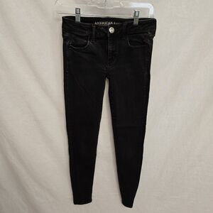 American Eagle Outfitters Women's Super Super Stretch Jegging Blackwash Size 0